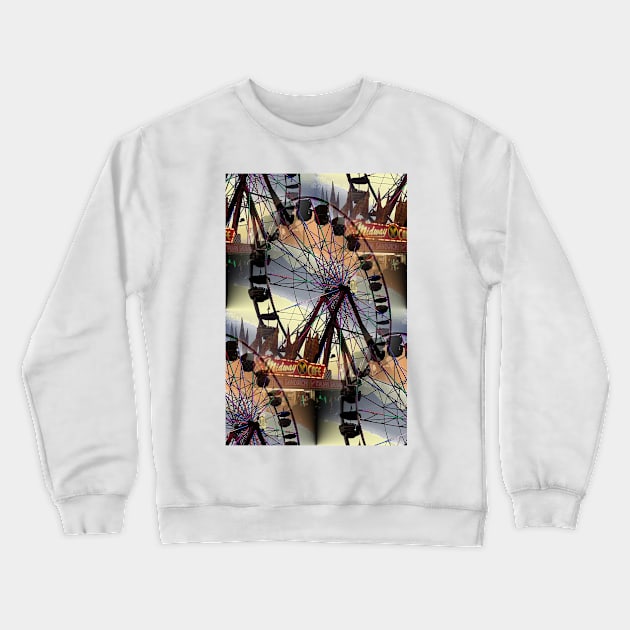 Ferris Wheel in a Carnival Sky Crewneck Sweatshirt by MJDiesl